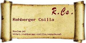 Rehberger Csilla névjegykártya