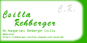 csilla rehberger business card